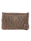 Matelasse Leather Chain Clutch Bag Cameo - MIU MIU - BALAAN 1