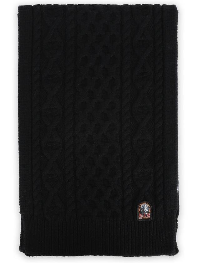 Common logo patch cable knit muffler black PAAC SC03 541 - PARAJUMPERS - BALAAN 1