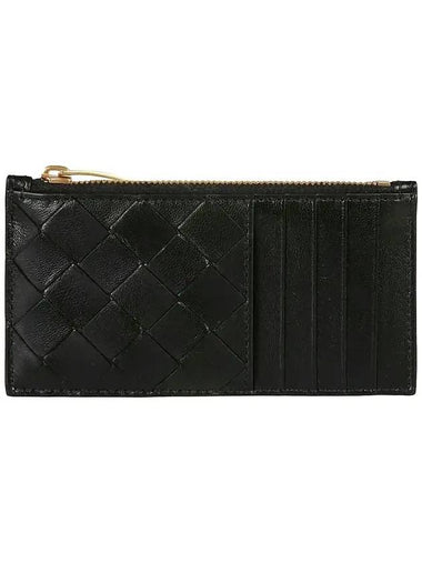 Intrecciato Card Wallet Black - BOTTEGA VENETA - BALAAN 1