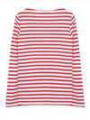 Minquiers Modern Stripe Long Sleeve T-Shirt Red - SAINT JAMES - BALAAN 3