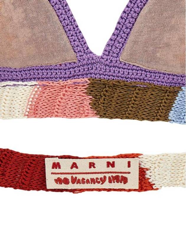 Cotton Knit Crochet Bra - MARNI - BALAAN 5