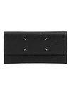 Signature Stitch Hand Strap Long Wallet Black - MAISON MARGIELA - BALAAN 1