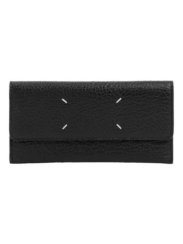 Signature Stitch Hand Strap Long Wallet Black - MAISON MARGIELA - BALAAN 1