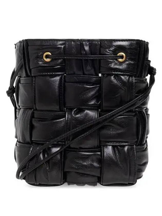 Cassette Mini Bucket Bag Black - BOTTEGA VENETA - BALAAN 2