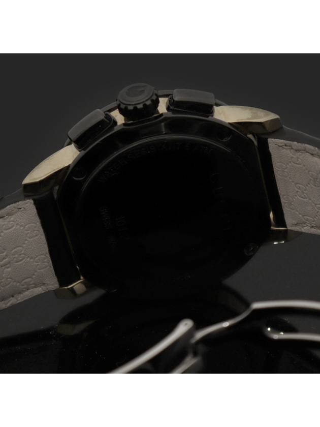 YA101203 101 2 44MM Black Gold Quartz 101XL G Chrono Leather Band Men s Watch - GUCCI - BALAAN 6