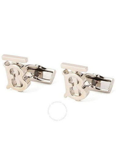 Burberry TB Monogram Logo Palladium-Plated Cufflinks - BURBERRY - BALAAN 1