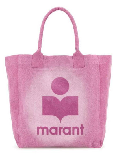 Women's Yenky Flocked Logo Tote Bag Pink - ISABEL MARANT - BALAAN 2