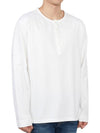 Henley Long Sleeve T-Shirt White - TEN C - BALAAN 4