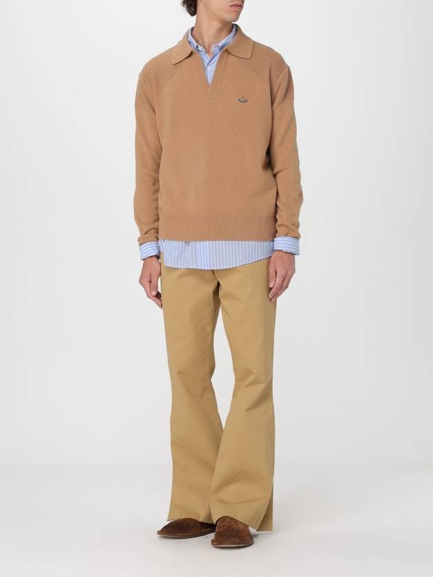 Football Polo Wool Knit Top Beige - VIVIENNE WESTWOOD - BALAAN 4