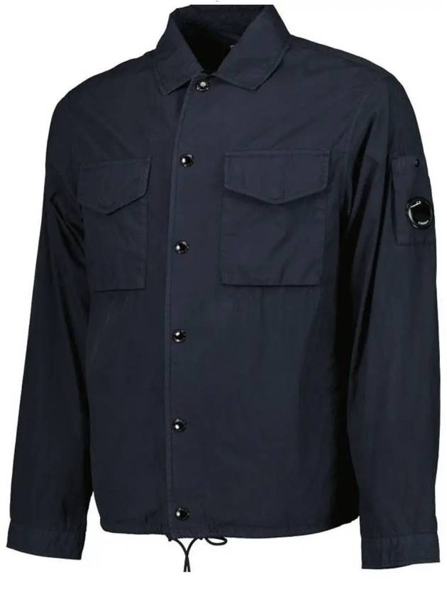 Lens Wappen Overshirt Jacket Navy - CP COMPANY - BALAAN 3