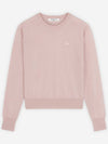 Women's Baby Fox Patch Regular Knit Top Pink - MAISON KITSUNE - BALAAN 2