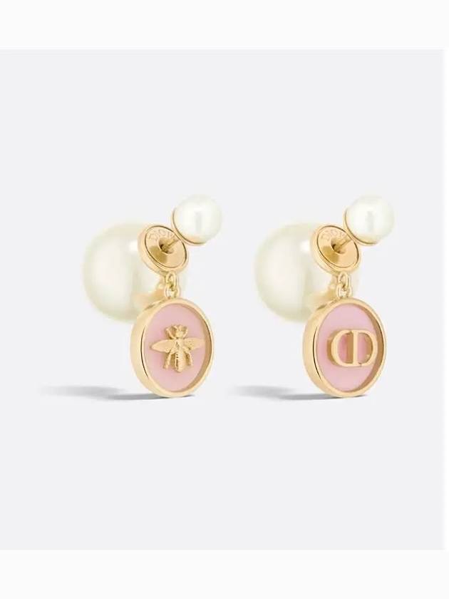 Tribales Pearl Earrings Gold Pink - DIOR - BALAAN 3