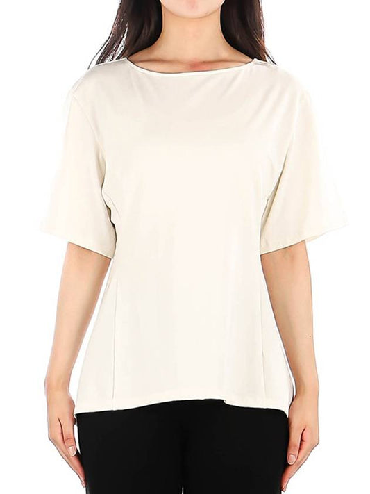 Women's Butterfly Short Sleeve T-Shirt Ivory - THEORY - BALAAN.