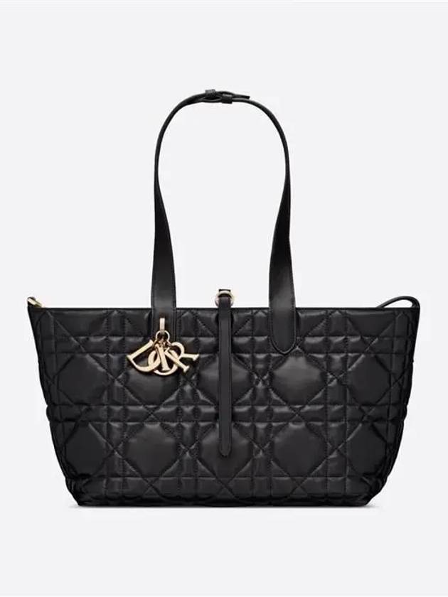 Toujours Macrocannage Calfskin Medium Tote Bag Black - DIOR - BALAAN 5