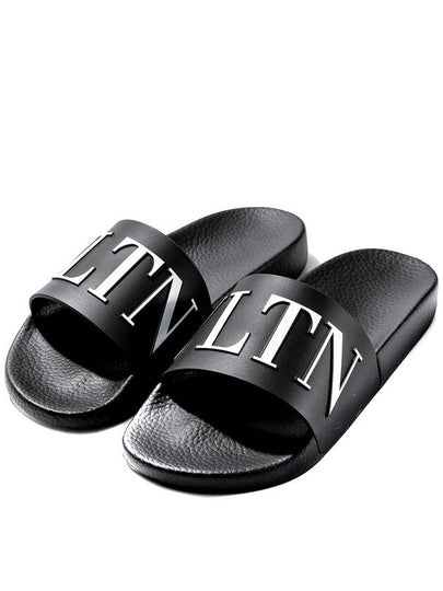 VLTN Rubber Slippers Black - VALENTINO - BALAAN 2