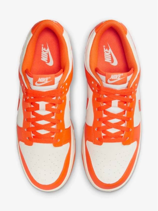 Dunk Retro Low Top Sneakers Pale Ivory Safety Orange - NIKE - BALAAN 5