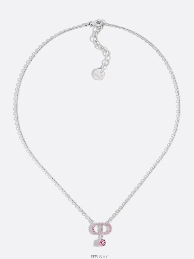 Petit CD Crystals Necklace Silver - DIOR - BALAAN 2