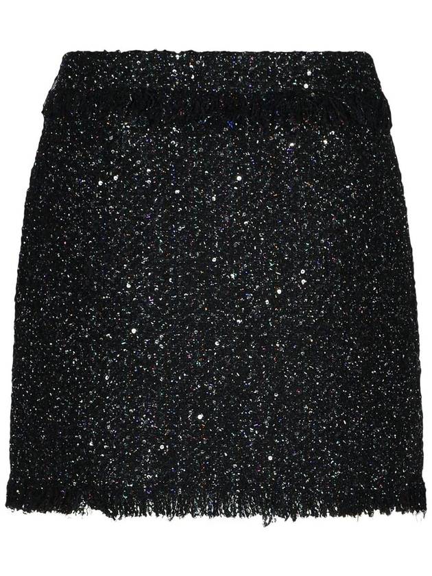 Msgm Black Wool Blend Skirt - MSGM - BALAAN 3