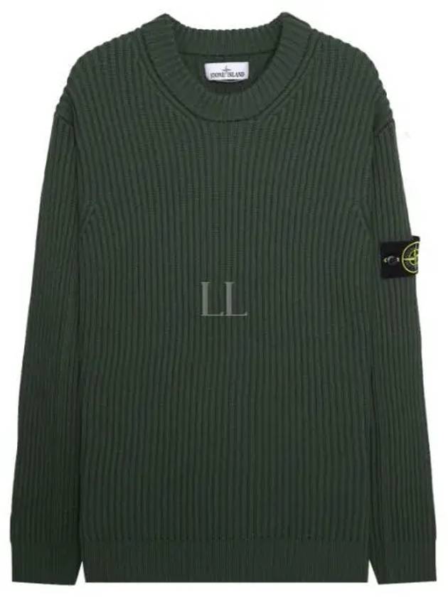 Full Rib Wool Knit Top Olive - STONE ISLAND - BALAAN 2