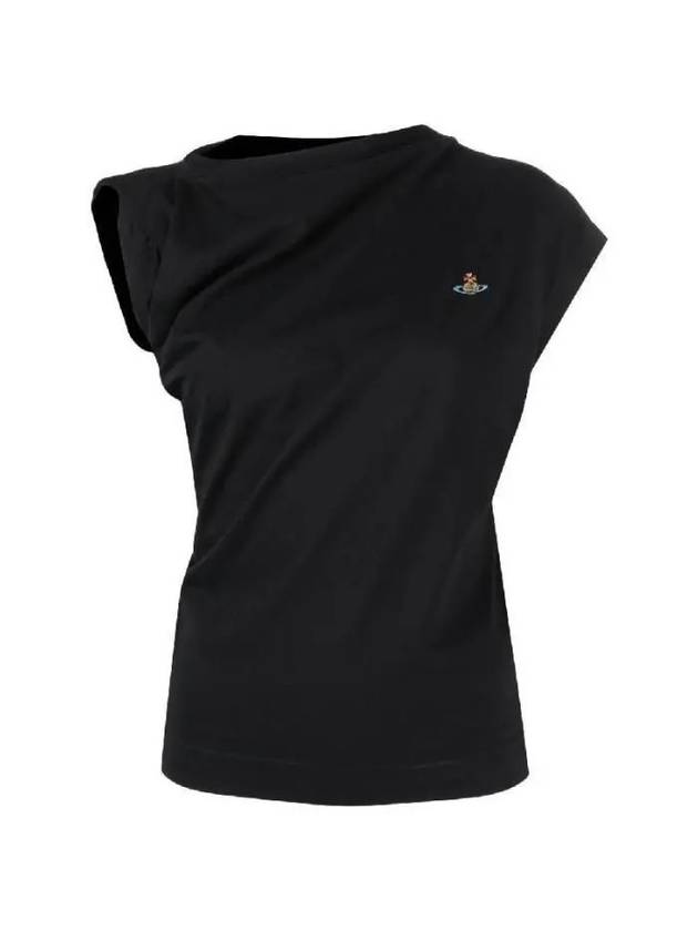 Women's Embroidered Logo Sleeveless Black - VIVIENNE WESTWOOD - BALAAN 2