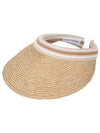 Bianca Visor Hat Natural Nougat Stripe - HELEN KAMINSKI - BALAAN 3