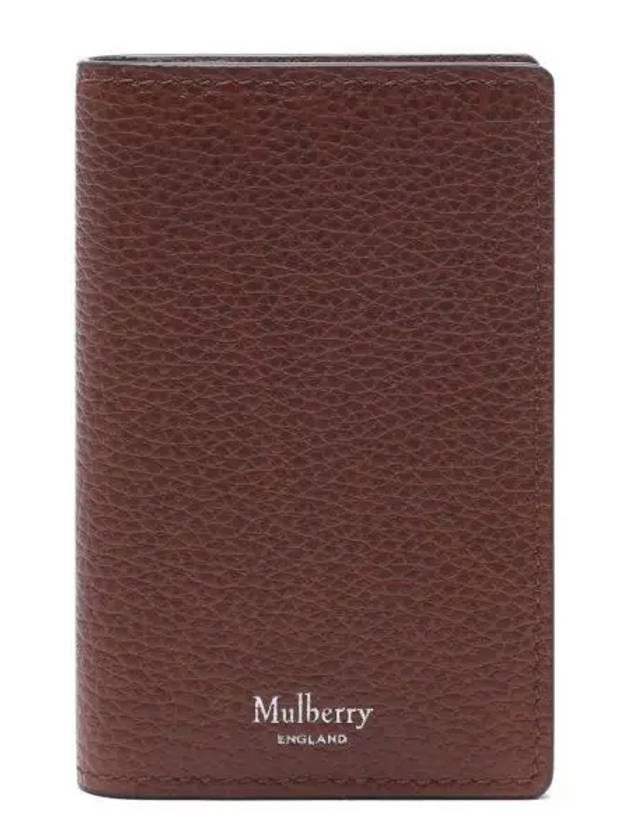 Small Classic Grain Leather Card Wallet Oak - MULBERRY - BALAAN 2