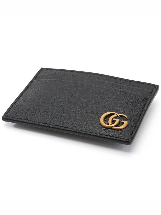 GG Marmont Leather Card Wallet Black - GUCCI - BALAAN 6