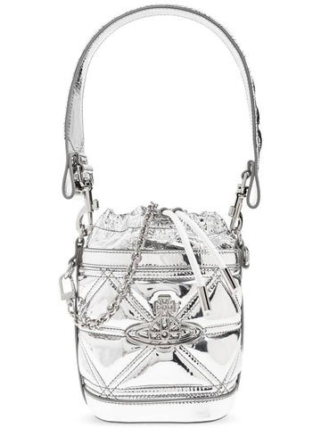 Vivienne Westwood Bag Kitty Small Type Worek, Women's, Silver - VIVIENNE WESTWOOD - BALAAN 1