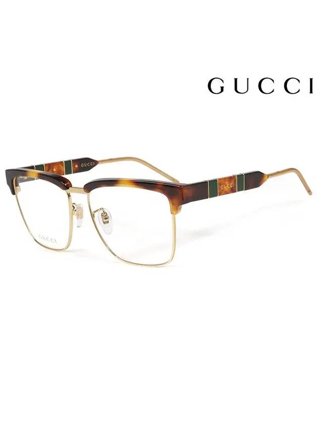 Eyewear Logo Frame Glasses Havana Gold - GUCCI - BALAAN 2