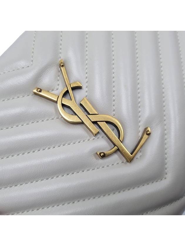 Women s 574494 Ivory leather gold logo tassel decoration Lou camera cross bag - SAINT LAURENT - BALAAN 8