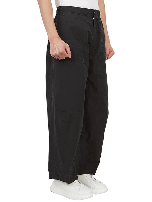 Men's Drawstring Cotton Wide Pants Black - TEN C - BALAAN 4