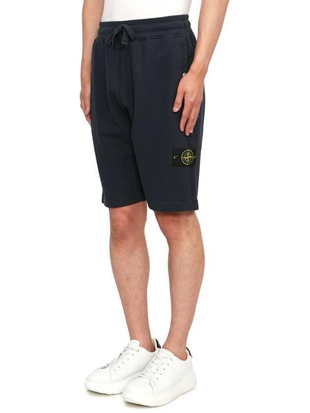 Compass Badge Cotton Track Shorts Navy - STONE ISLAND - BALAAN 3