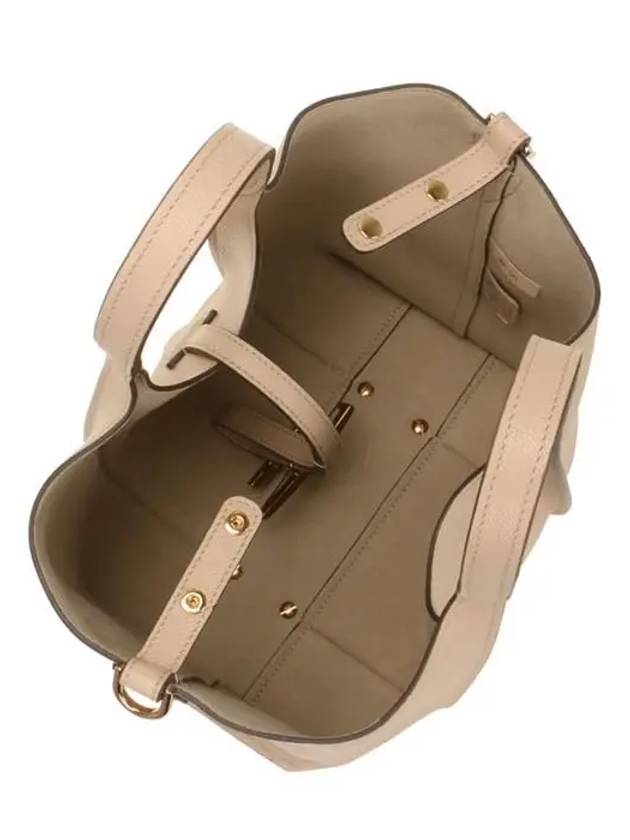 T Timeless Leather Shopping Mini Tote Bag Beige - TOD'S - BALAAN 5