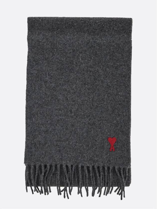 Muffler Scarf BFUSF405 334 061 DARK GRAY - AMI - BALAAN 2