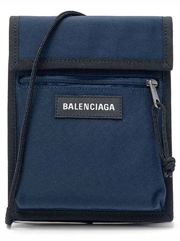 Explorer Pouch Nylon Strap Small Cross Bag Blue - BALENCIAGA - BALAAN 3