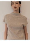 CASHMERE LOGO HALFNECK KNIT OATMEAL BEIGE - DEFEMME - BALAAN 2