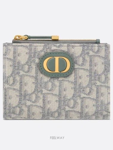 30 Montaigne Dahlia Wallet Gray Dior Obl - DIOR - BALAAN 1