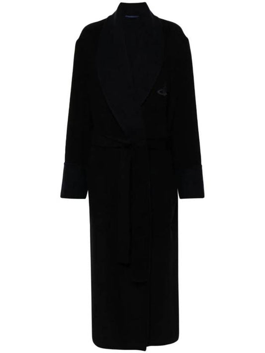 Sphere Embroidery Belt Single Coat Black - VIVIENNE WESTWOOD - BALAAN 1