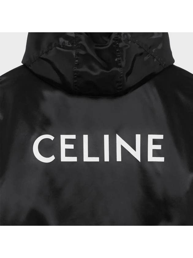 Bomber Jacket in Satin Finish Nylon Black - CELINE - BALAAN 5