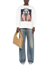 Bacco Embroidered Logo Sweatshirt White - MAX MARA - BALAAN 3