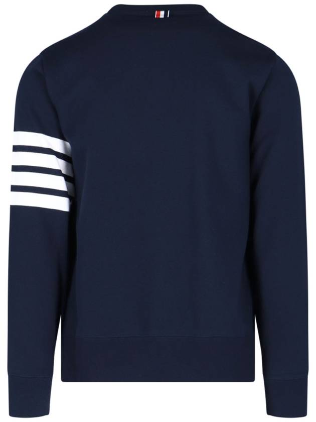 4 Bar Loopback Jersey Sweatshirt Navy - THOM BROWNE - BALAAN 4