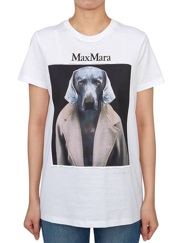 Cipria Print Short Sleeve T-Shirt White - MAX MARA - BALAAN 2