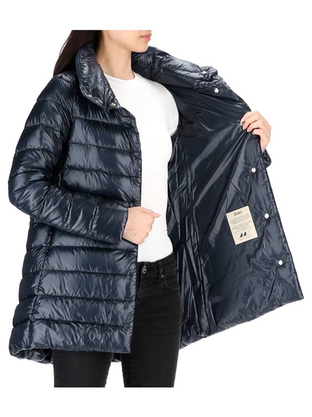 Amelia Quilted Down Padding Navy - HERNO - BALAAN.