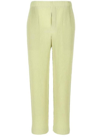 Monthly Color November Straight Pants Green - ISSEY MIYAKE - BALAAN 1