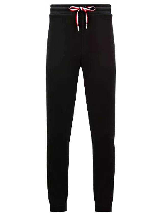 Tricolor Accent Cotton Sweatpants Black - MONCLER - BALAAN 2