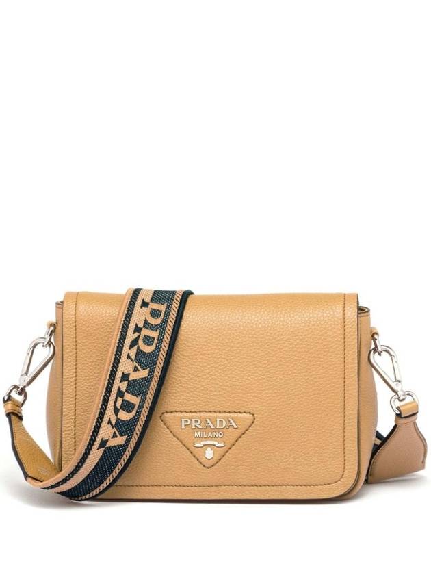 Leather Shoulder Bag Caramel - PRADA - BALAAN 1