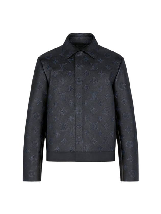 luxury clothing clothes shadow monogram emboss quilted leather blouson 1A8I4A - LOUIS VUITTON - BALAAN 1