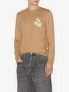 Atlee Logo Knit Top Beige - ISABEL MARANT - BALAAN 4