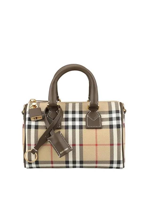 Mini Check Bowling Shoulder Bag Beige - BURBERRY - BALAAN 3