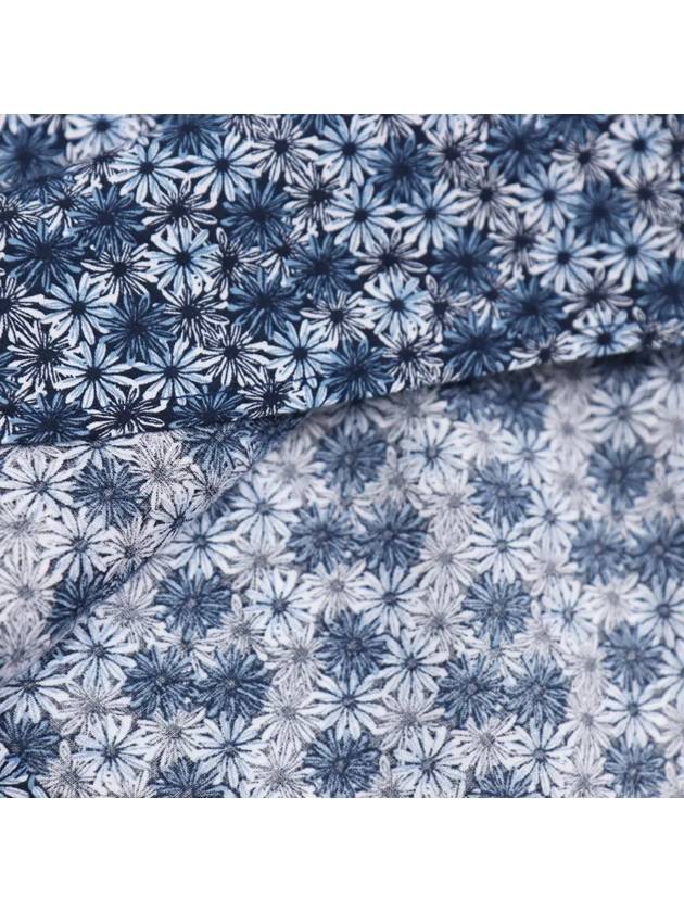 Blue flower pattern printing long sleeve shirt SH127 - IKALOOOK - BALAAN 6